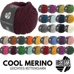 Lana Grossa COOL MERINO 50 g leichtes Kettengarn aus klassischer Merinowolle 150 m