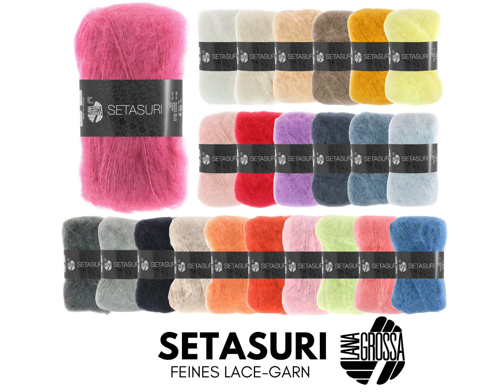 Lana Grossa SETASURI 25 g feines Lace-Garn aus Alpaka und Seide 212 m
