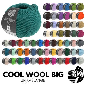 Lana Grossa Cool Wool Big 50 g pflegeleichtes Strickgarn aus extrafeiner Merinowolle 120 m