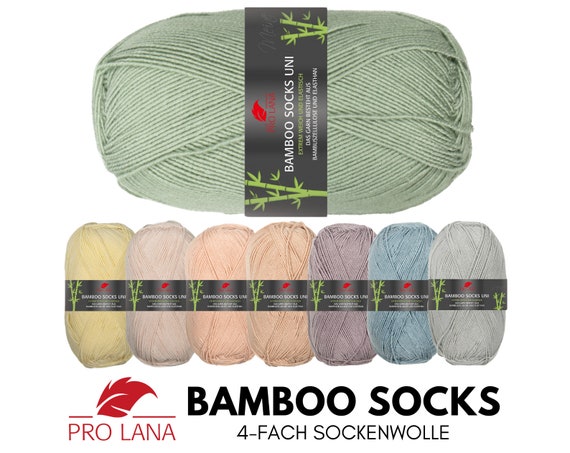 Pro Lana BAMBOO SOCKS UNI 100 G Seidenweiche Und Vegane 4-fach Sockenwolle  400 M - Etsy