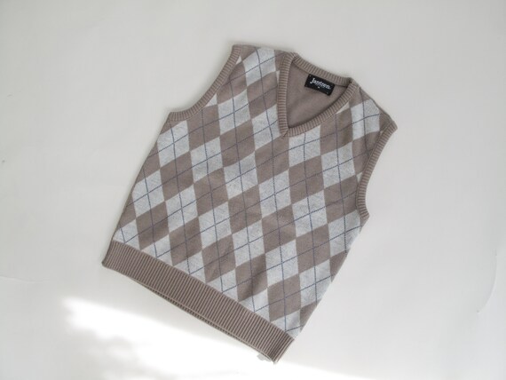 Vintage Jantzen Argyle Sweater Vest | Cable Knit … - image 2