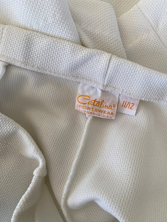 Vintage Catalina Sportswear White Pull On Shorts … - image 3