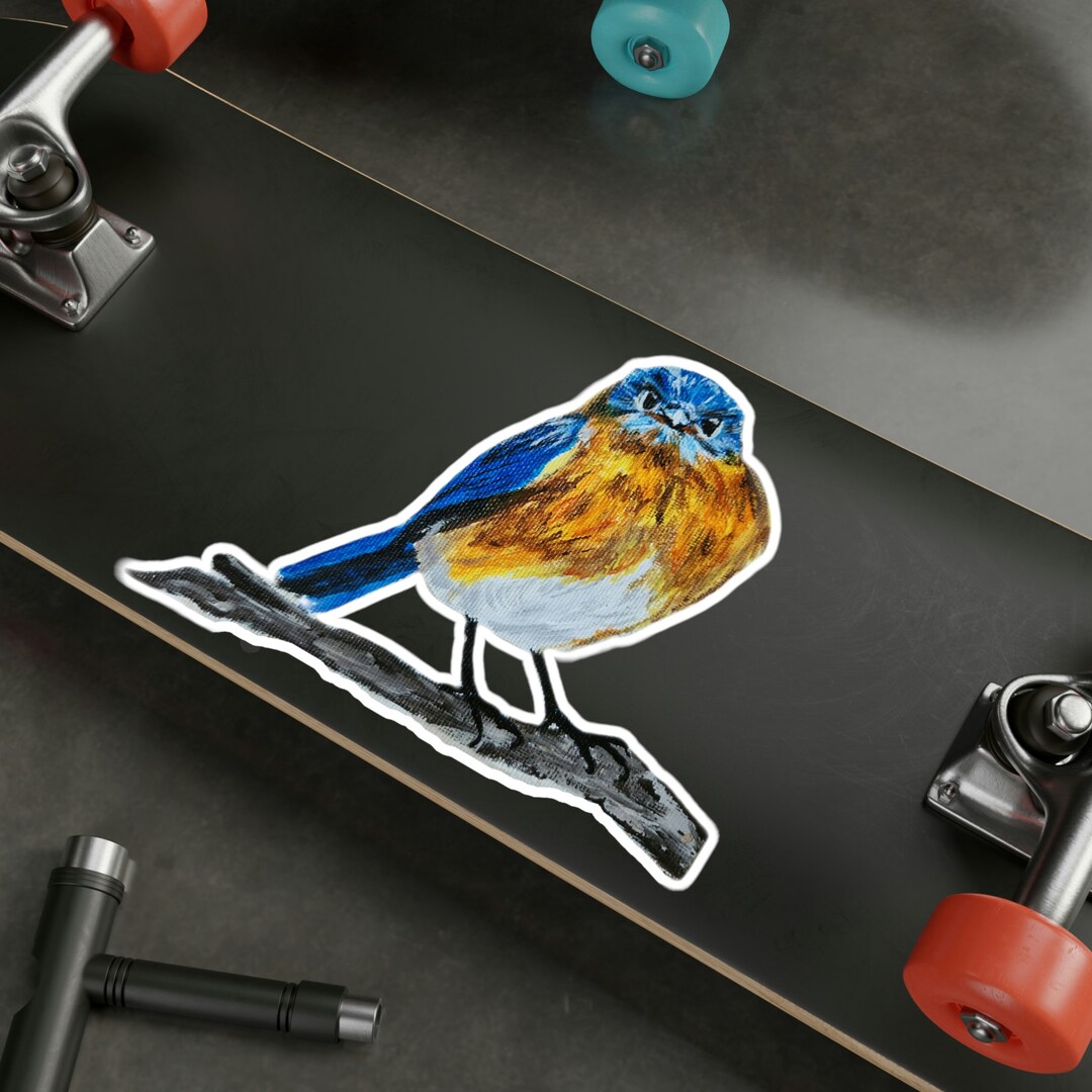 Funny Bluebird Decal Angry Bluebird Kisscut Vinyl Decals Etsy