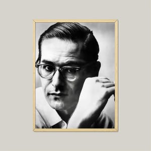 Iconic Bill Evans  Jazz Musician Poster - Vintage Wall Art for Home or Studio- Jazz Poster Prints-Wall Art Photography-Black and White Photo