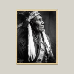 Nez Perce Chief Photograph by Edward Curtis (Digital Download)