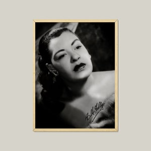 Billie Holiday Poster - Jazz Icon Wall Art for Music Lovers - Retro Style Art Print- Music Art for Home Decor - Jazz Singer Portrait