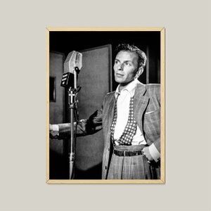 Vintage Frank Sinatra Jazz Poster - Jazz Ikone Wandkunst für Musikliebhaber - Retro-Stil Musik Kunstdruck - Wohnkultur - Jazz Portrait - Printable