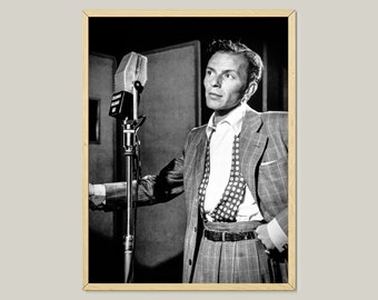 Vintage Frank Sinatra Jazz Poster- Jazz Icon Wall Art for Music Lovers - Retro Style  Music Art Print- Home Decor - Jazz  Portrait-Printable