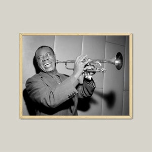 Louis Armstrong Photo Print: Vintage Jazz Legend, Music Room Decor (Digital Download)