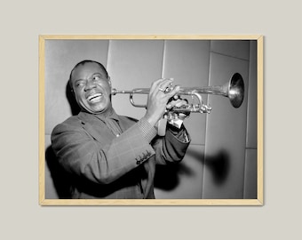 Louis Armstrong Photo Print: Vintage Jazz Legend, Music Room Decor (Digital Download)