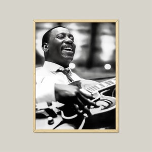Vintage Wes Montgomery Jazz Poster - Jazz Ikone Wandkunst für Musikliebhaber - Retro Style Kunstdruck - Musik Kunst für Wohnkultur - Jazz Portrait