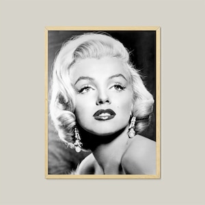 Marilyn Monroe 1950s Fashion Print: Black and White Photography (Digital Download)