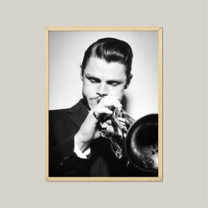 Vintage Chet Baker Portrait Foto Poster-Perfekte Jazz Drucke Musik-Liebhaber-Printable Classic Jazz Fotografie-Musik Geschenke-Digital Download