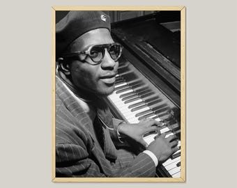 Vintage Thelonious Monk Print: Jazz Musician Portrait (Digital Download)