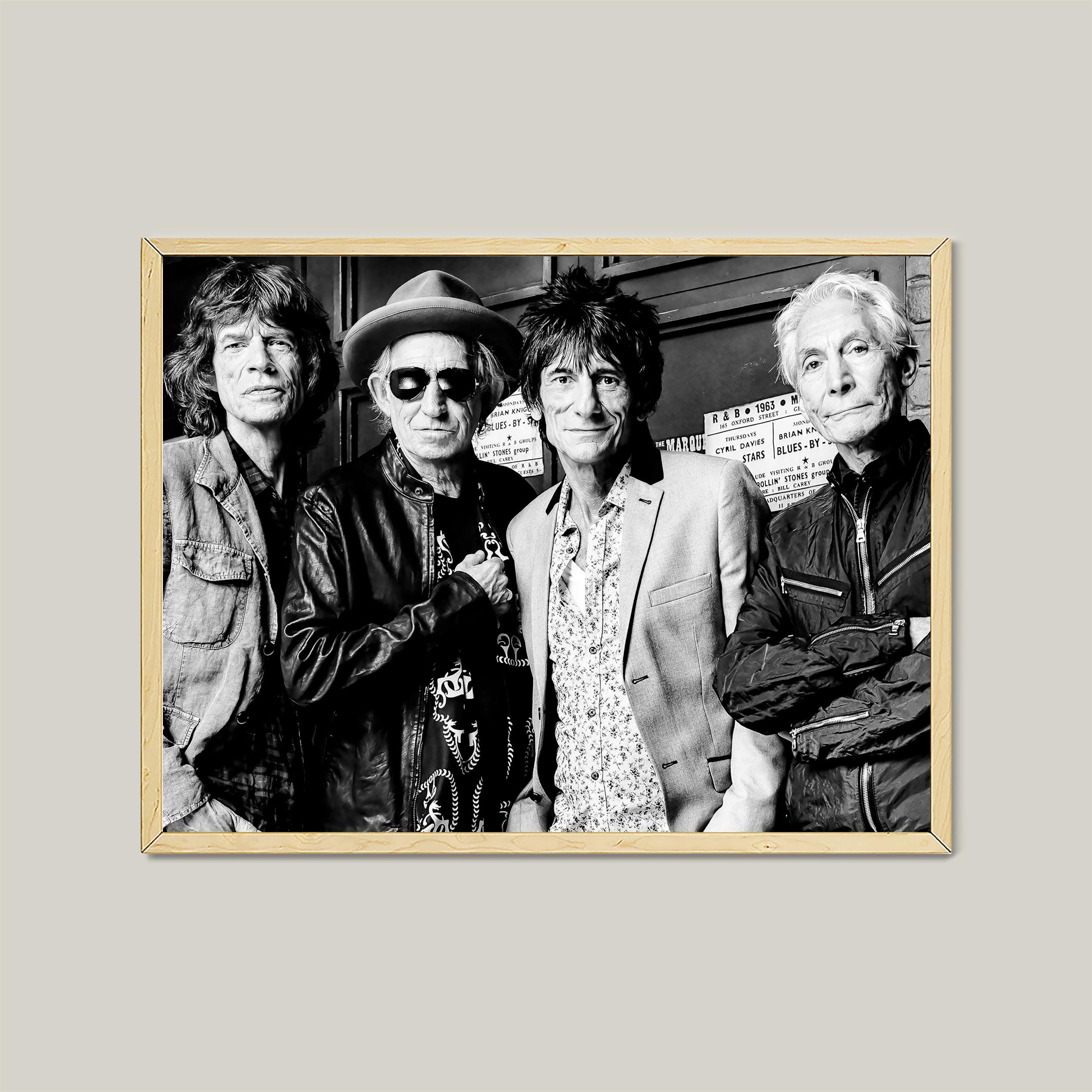 Rolling Stones Black & White Photo Poster: Rock Music Decor (Digital Download)