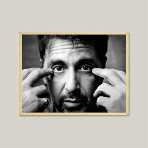 Plakat Al Pacino-Wydruki fotografii-Czarno-biała sztuka ścienna-Stare eleganckie plakaty Hollywood-Plakat Ojciec chrzestny-Pobieranie cyfrowe-Do druku