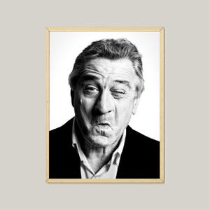 Robert De Niro Decor-Photography Prints-Hollywood Wall Art Decor, Museum Quality Photography -Black White Cinema Art-Printable Retro Poster