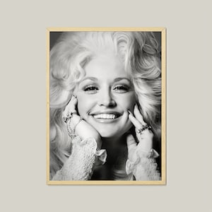 Dolly Parton Black and White Portrait - Vintage Music Poster (Digital Download)