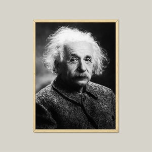 Albert Einstein Poster Print-Einstein Art-Einstein Wall Art Decor-Einstein-Albert Einstein-inspirational poster-Classroom Poster