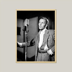 Póster vintage de Frank Sinatra: icono del jazz retro (imprimible)