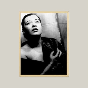 Billie Holiday Poster - Jazz Icon Wall Art for Music Lovers - Retro Style Art Print- Music Art for Home Decor - Jazz Singer Portrait