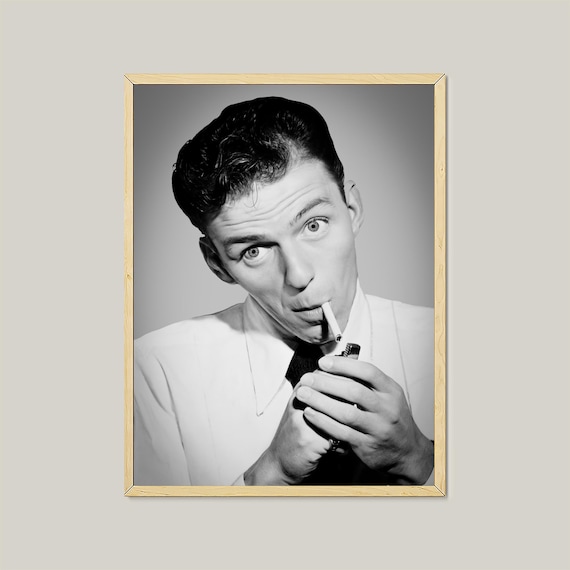 Frank Sinatra Smoking Poster – Vintage Jazz Music Art Print (digital  Download)