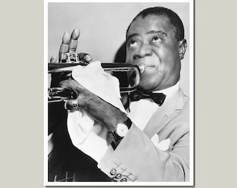Vintage "Louis Armstrong "Jazz Poster-New Orleans Poster-Jazz Prints-Digital Download-Wall Art Photography-Printable-Band Poster