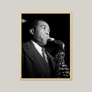 Vintage Charlie Parker Jazz Poster-Bebop Wall Art-Jazz Decor Digital Download-Music Room Decor-Printable Jazz Band Poster-Modern Jazz Art