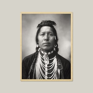 Vintage Blackfeet Tribe Poster: American Indian Portrait (Digital Download)