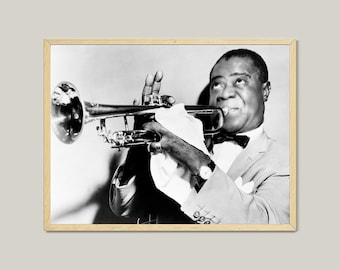 Vintage Louis Armstrong Jazz Portrait - New Orleans Poster (Digital Download)