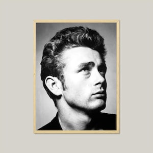 James Dean Portrait Poster: Vintage Hollywood Decor (Digital Download Jpg 300 dpi)
