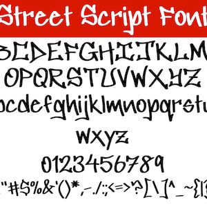 ストリート スクリプト フォント商用ライセンス、グラフィティ フォント OTF TTF、スプレー ペイント フォント、アーバン フォント、手書きフォント、クリカット フォント、プロクリエイト フォント