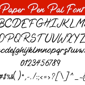Paper Pen Pal commerciële licentie, Pen Script cursief lettertype OTF TTF, Post-It Note lettertype, handgeschreven lettertype, Cricut lettertype, Procreate lettertype