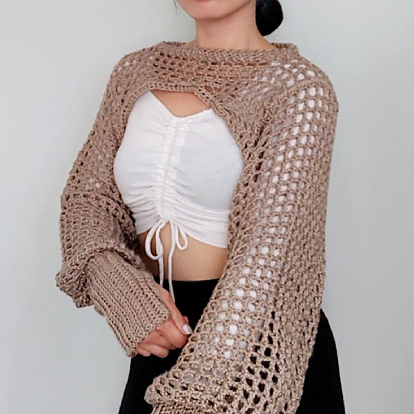 Puff Sleeve Crochet Sweater Pattern Etsy
