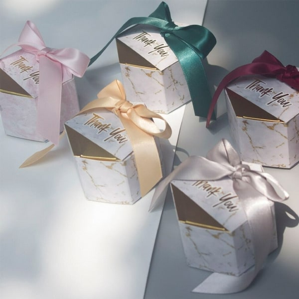 Luxuriös marmorierte Candy Boxen, Hochzeit Gefälligkeiten, Partybedarf, Babyparty-Geschenkbox, Geburtstagsfeier, Weihnachtsfeierdekoration, freeshipping