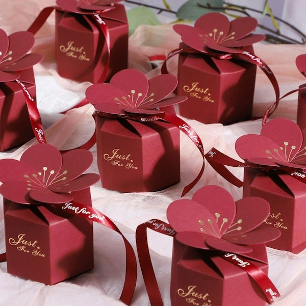 Creative Candy Box,Wedding Favor Gift,Packaging Ribbon,Chocolate Cookie Red Bags,Baby Shower,Festive Birthday,Party Supplies,Merry Christmas