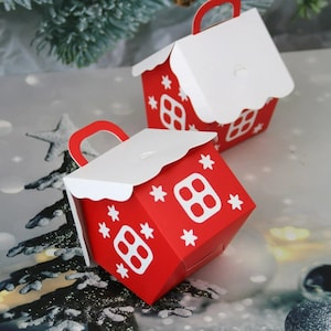 10pcs Boîte de bonbons de Noël, sacs du Père Noël, boîte cadeau, sac d’emballage de biscuits de bricolage, décoration de fête de Noël, cadeaux pour enfants du Nouvel An, cadeau