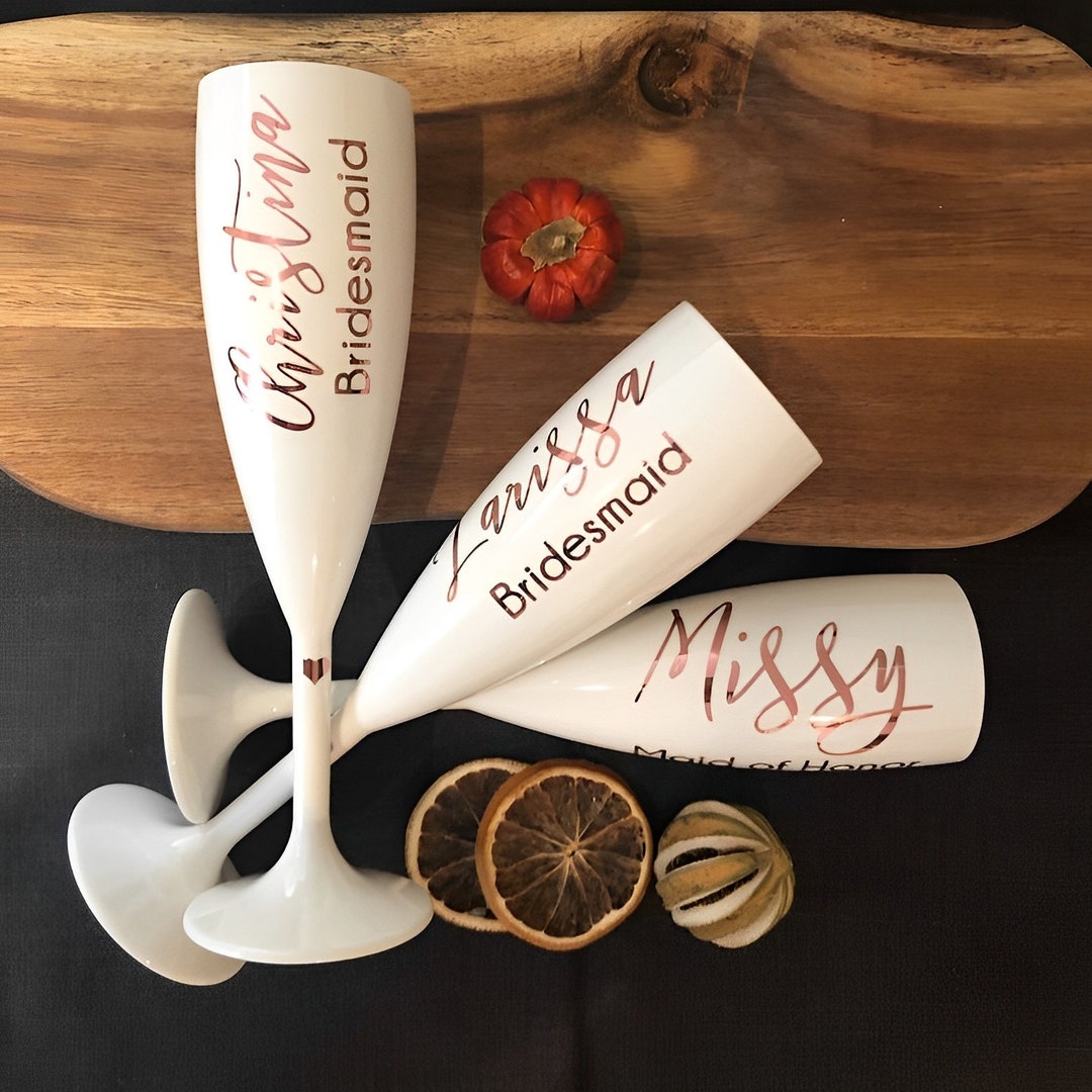 Personalized Wine Glasses, Custom Bridesmaid, Bridesmaid Gifts Ideas ...