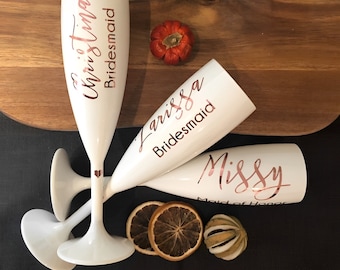 Personalized wine glasses, Custom Bridesmaid, Bridesmaid gifts ideas, Party Acrylic Goblet Bride, Personalized wedding gifts, Wedding flutes