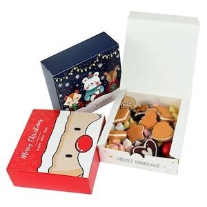5Pcs Joyeux Noël Boîte cadeau de bonbons, Boîtes de cuisson de gâteaux aux biscuits du Père Noël, Noël du Nouvel An, Fournitures d’emballage de cadeaux de fête, idées de cadeaux de Noël