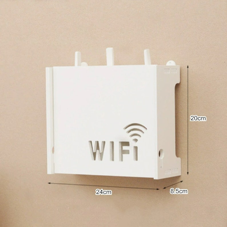 Wifi Router Shelf Storage Boxes Cable Power Plus Wire Bracket Etsy