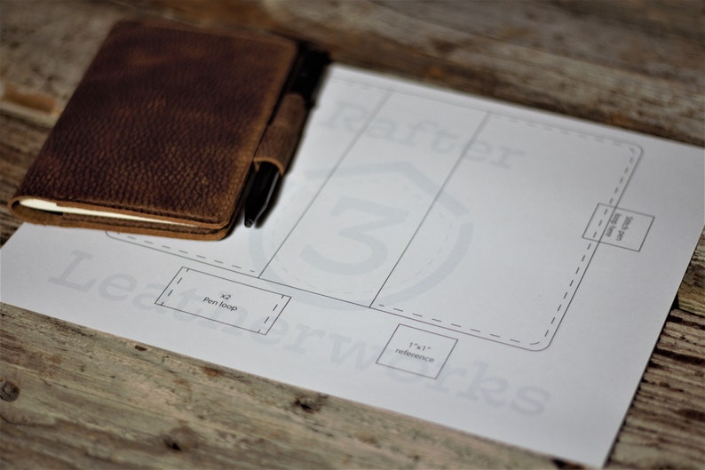 Printable PDF Pattern Moleskine/fieldnotes Leather Cover Etsy