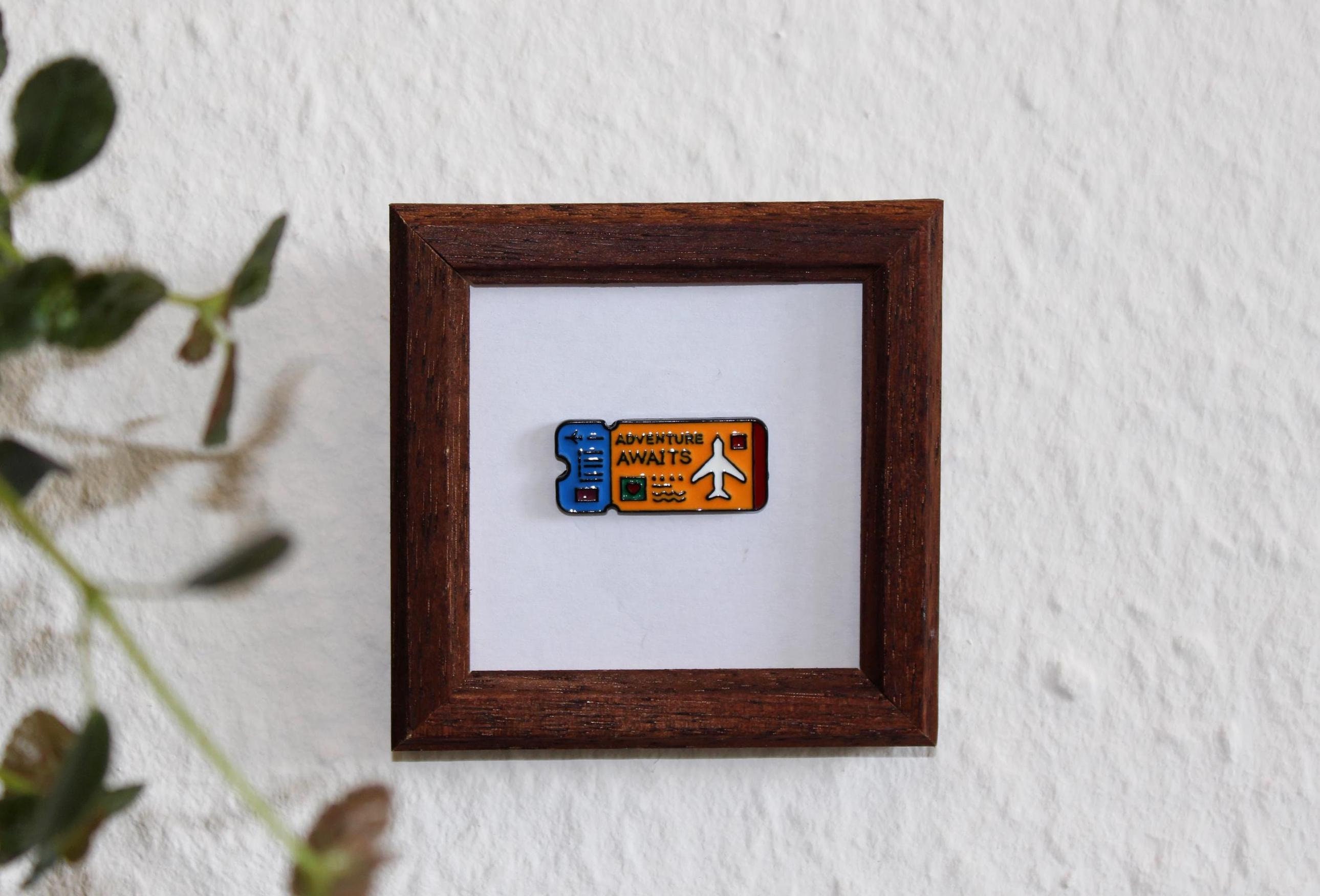 Adventure Awaits Ticket Enamel Pin