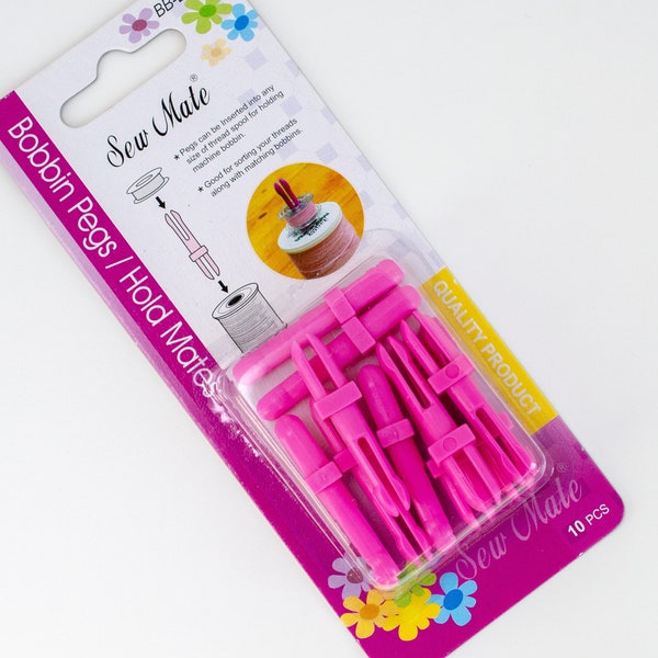 Garnrollenhalter - rosa (10 Stück) | Sew Mate, Bobbin Heringe, Hold Mates