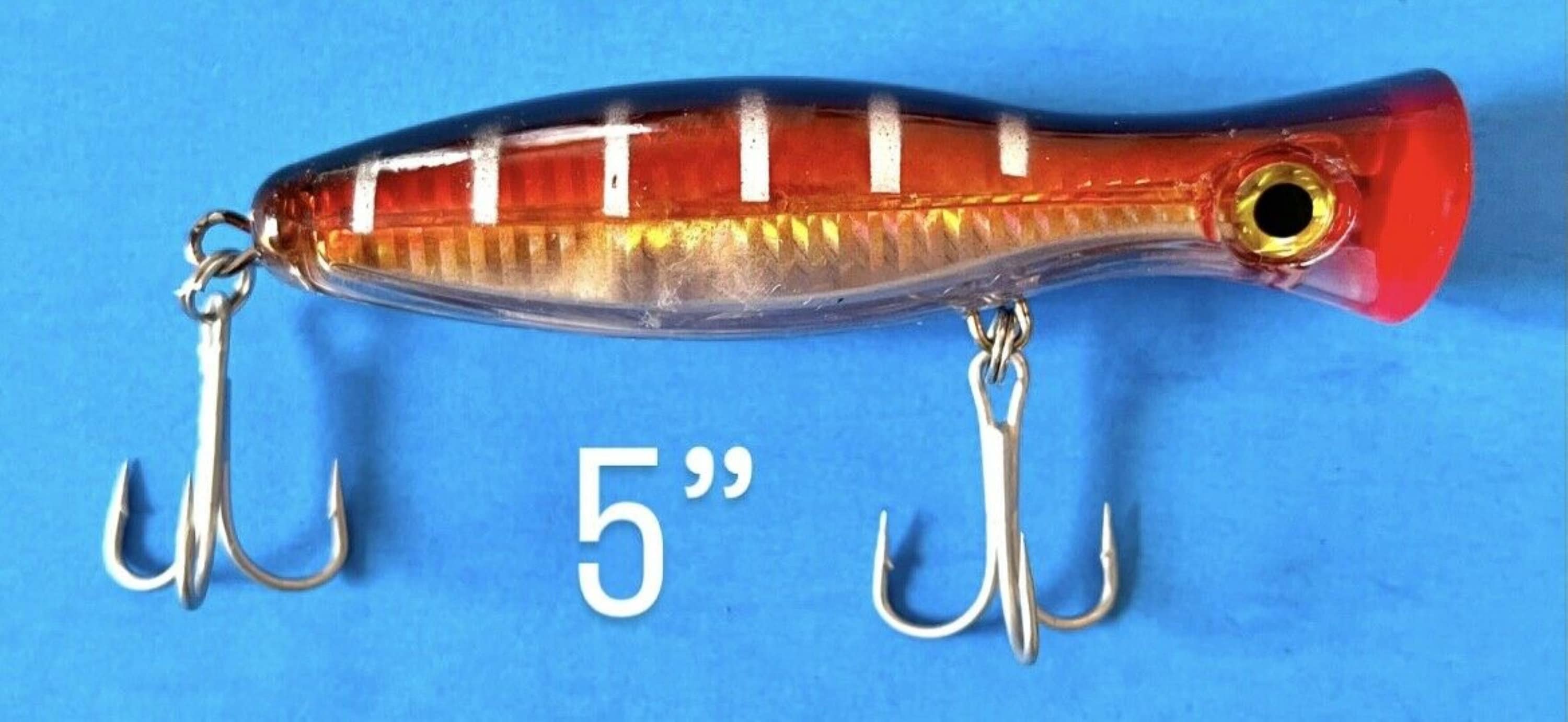 Heavy Duty Saltwater Topwater Tuna Poppers Fishing Lure Choose Color & Size  