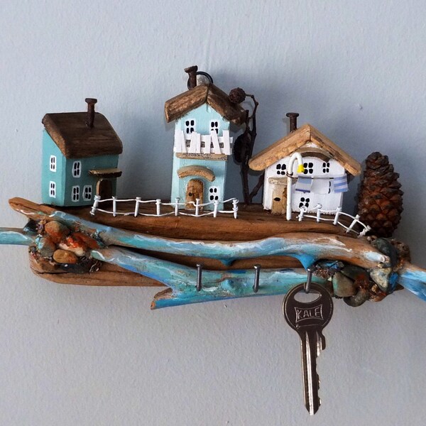 Driftwood Key Rack Etsy