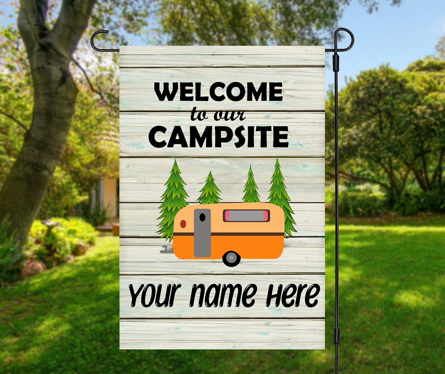 Making Memories Personalized Camping Garden Flag  12" x 18" 