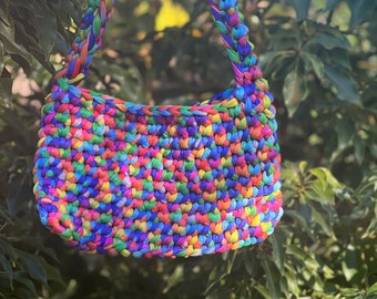 Crochet Bag T-Shirt Yarn Rainbow