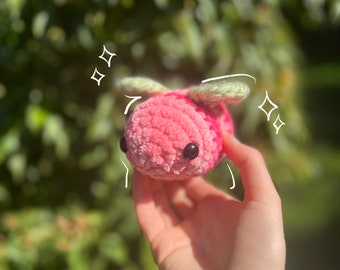 Crochet Strawberry Bee Plush Handmade