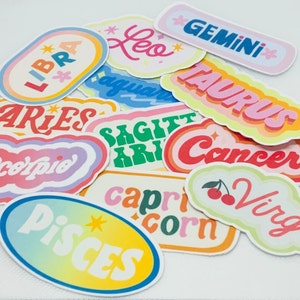 Zodiac Star Sign Stickers Waterproof